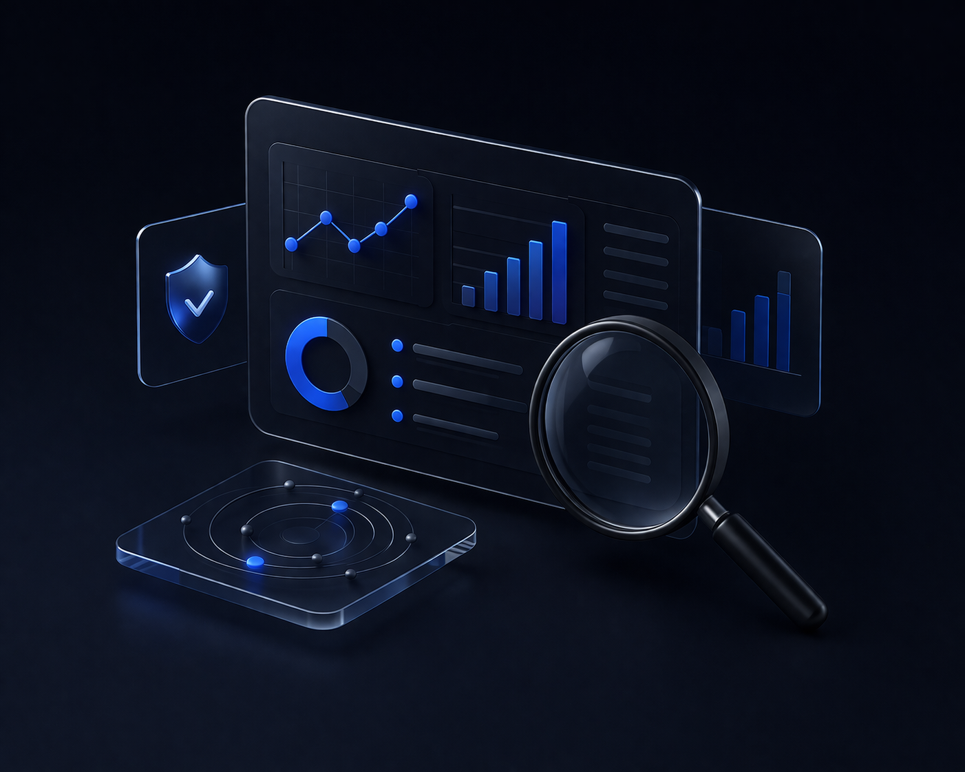 Illustration representing enterprise AI governance across multiple systems.
