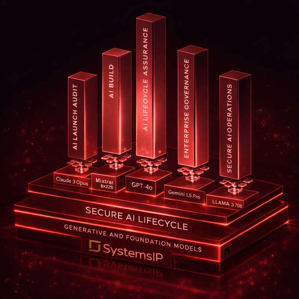 Abstract systems illustration representing lifecycle partnership across AI-enabled products.